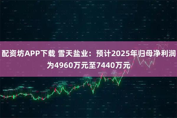 配资坊APP下载 雪天盐业：预计2025年归母净利润为4960万元至7440万元